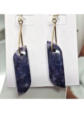 Morado opal purple dangle earrings Set in Sterling silver New